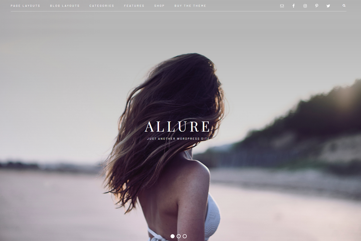 Allure - Feminine Genesis Theme, a WordPress Template by Studio Sirona (Photo 1 of 14)