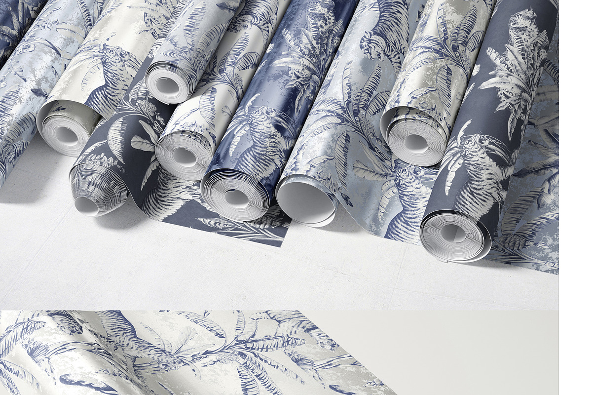 Paper Wallpaper Mockup Bundle, a Merchandise Mockup by creatsy5 (Photo 18 of 21)