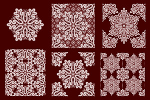 16 Winter Snowflakes Lace Patterns.