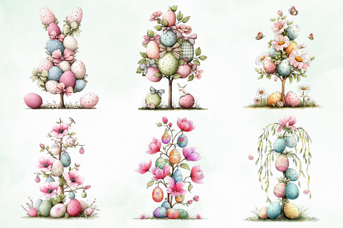 Whimsical Easter Tree Png Clipart, an Illustration by Creative Art (Photo 2 of 8)