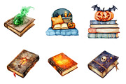 Books & Halloween Clipart, an Illustration by CreationArt (Thumbnail 3 of 4)