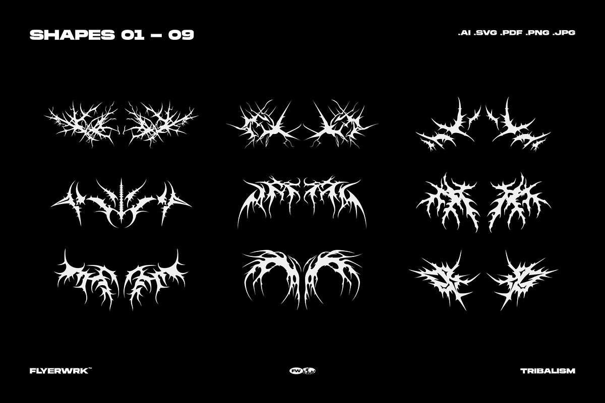 Tribalism - Vector Shapes, an Object Graphic by FLYERWRK (Photo 2 of 13)