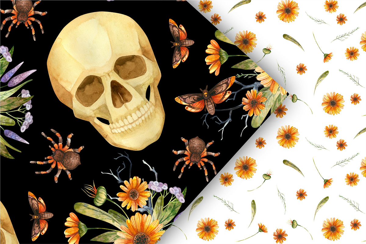 Watercolor Halloween Clipart, an Object Graphic by Valin Malin (Photo 8 of 14)