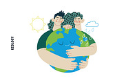 Ecology flat vector illustrations, a Templates & Theme by Grivina's shop (Thumbnail 15 of 31)