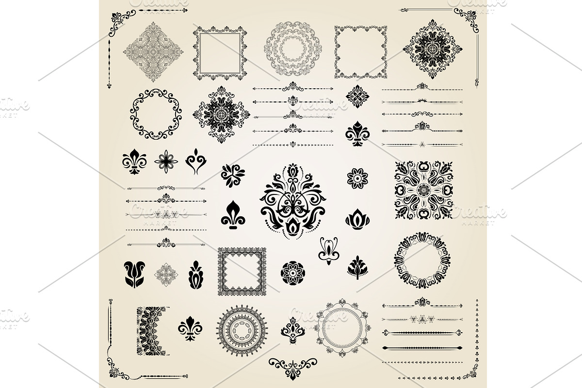 Vintage Big Set of Classic Patterns, a Pattern Graphic by FineArtStudio