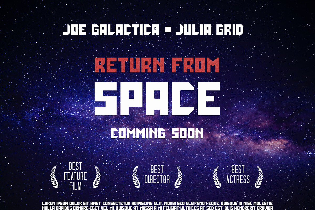Galactica Grid Font preview 4