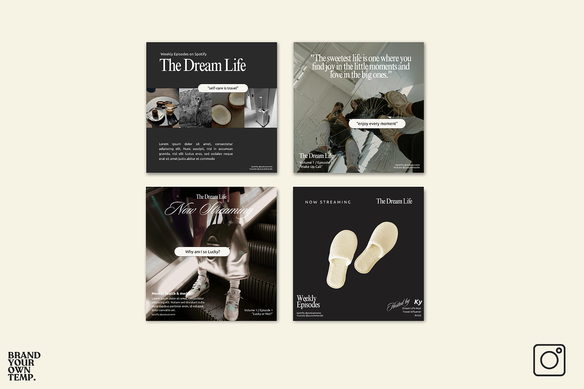 Podcast Instagram Template, a Templates & Theme by BYOTstudios (Photo 6 of 11)