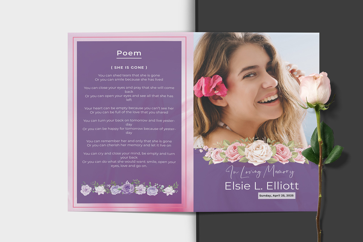 Funeral Program And Prayer Card, a Brochure Template by crazyOWL (Photo 6 of 8)