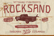 Rocksand Handdrawn Typeface, a Handwritten Font by Nattsologic (Thumbnail 1 of 9)