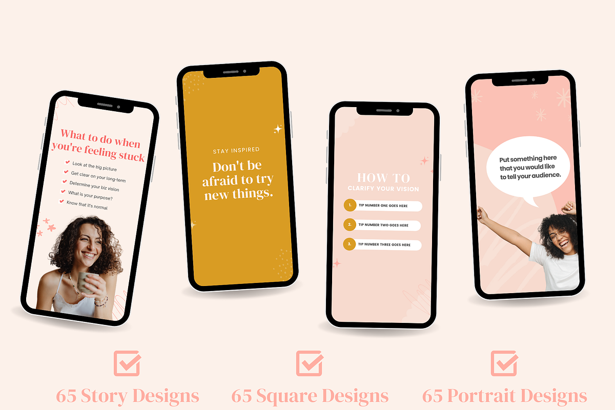 Boho Instagram Templates, Canva, a Social Media Template by Ciera Design Templates (Photo 5 of 10)