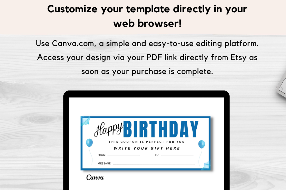 Happy Birthday Gift Certificate, a Card Template by YasdeyDesigns (Photo 4 of 9)
