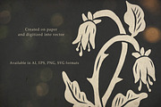 Midnight Garden flowers set, an Object Illustration by RaDavCrafts (Thumbnail 5 of 10)