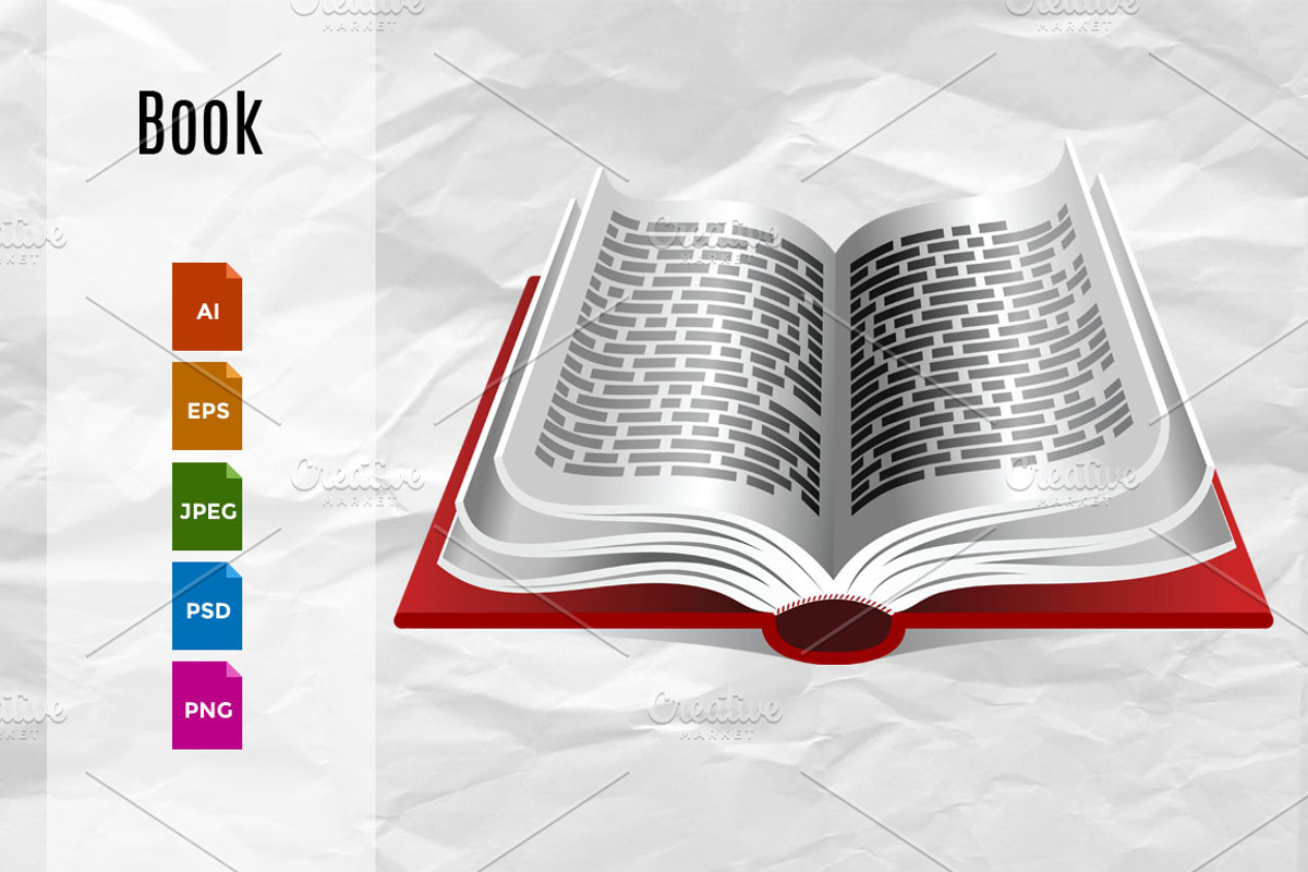Opened Book, an Education Illustration by Yulia