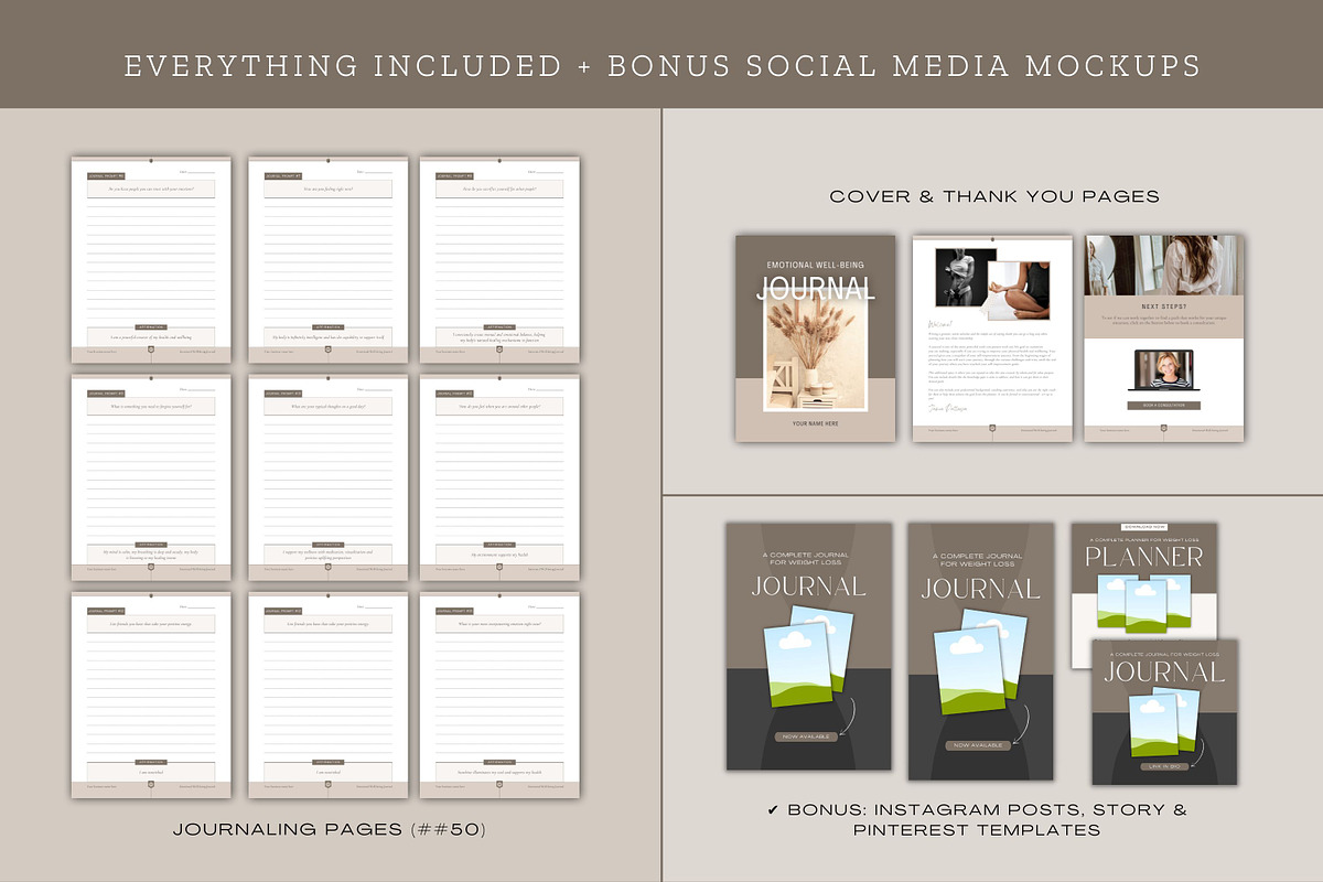 Emotional Well-Being Journal | Canva, a Magazine Template by Designs by Darowan (Photo 6 of 10)
