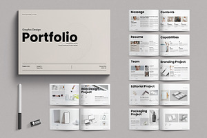 Graphic Design Portfolio Brochure, a Brochure Template by E-Type