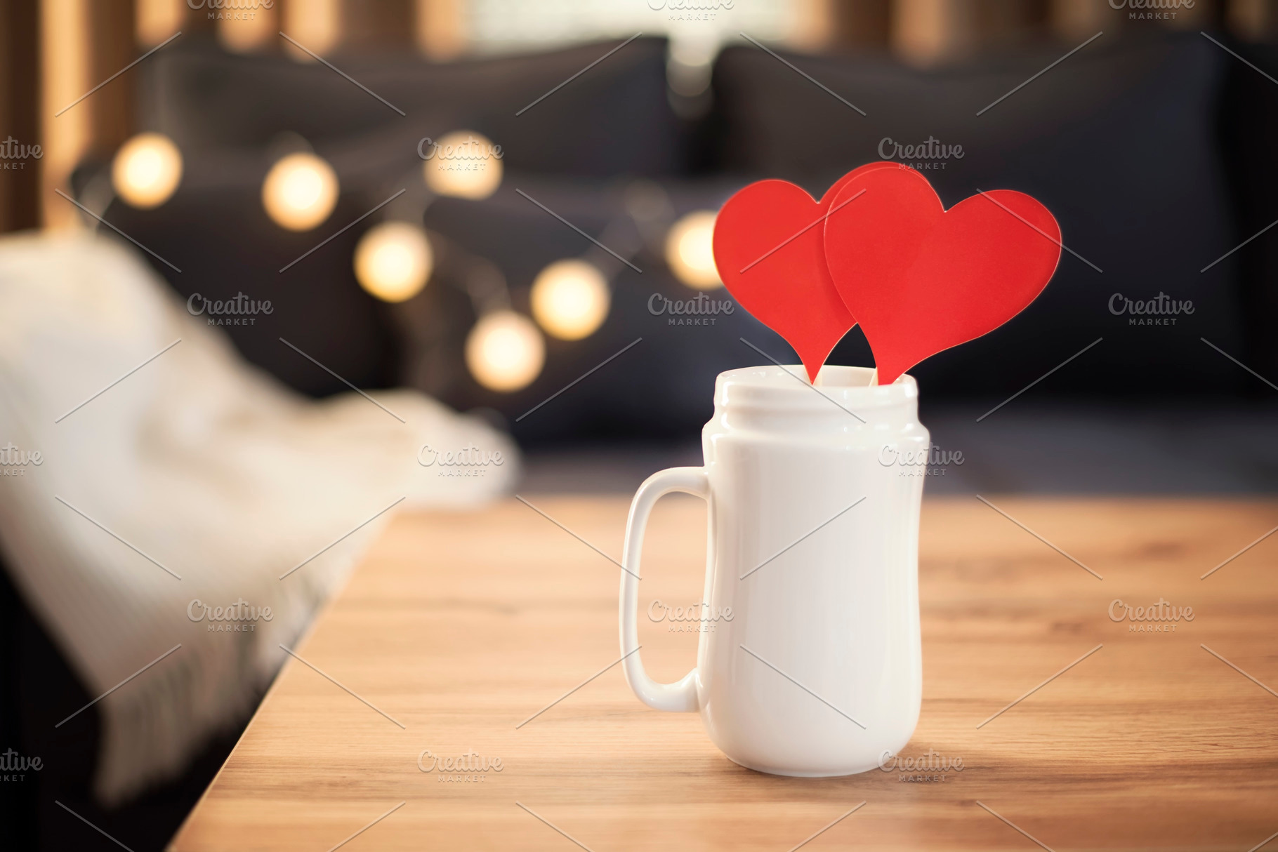 Valentines day red heart tags stock photo containing warm and tags, a Holiday Photo by MONNKA