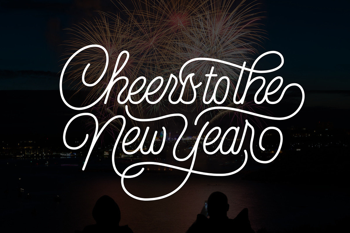 Happy New Year Lettering Graphics, an Illustration by Davihero (Photo 4 of 12)
