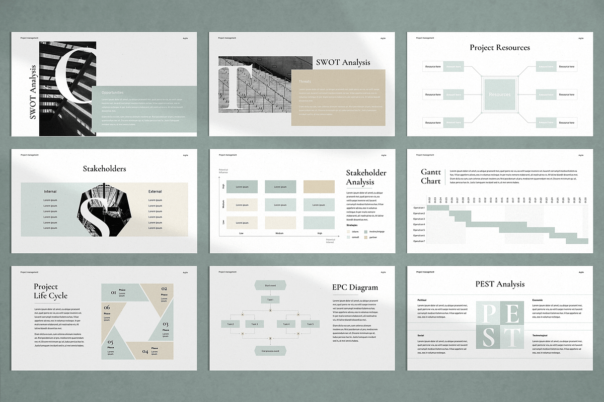 Project Management Canva Template, a Templates & Theme by Flat Icons