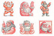 Hand-Drawn Santa Christmas Clipart, an Illustration by OK Design (Thumbnail 5 of 5)