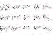 Music Notes Clipart, an Illustration by Markicha Art (Thumbnail 2 of 5)