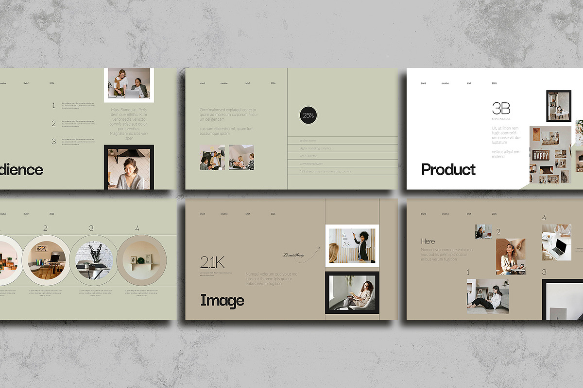 Creative Brief Template, a Presentation Template by White Graphic (Photo 6 of 8)