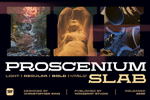 Proscenium Slab - Ultra-Wide Font