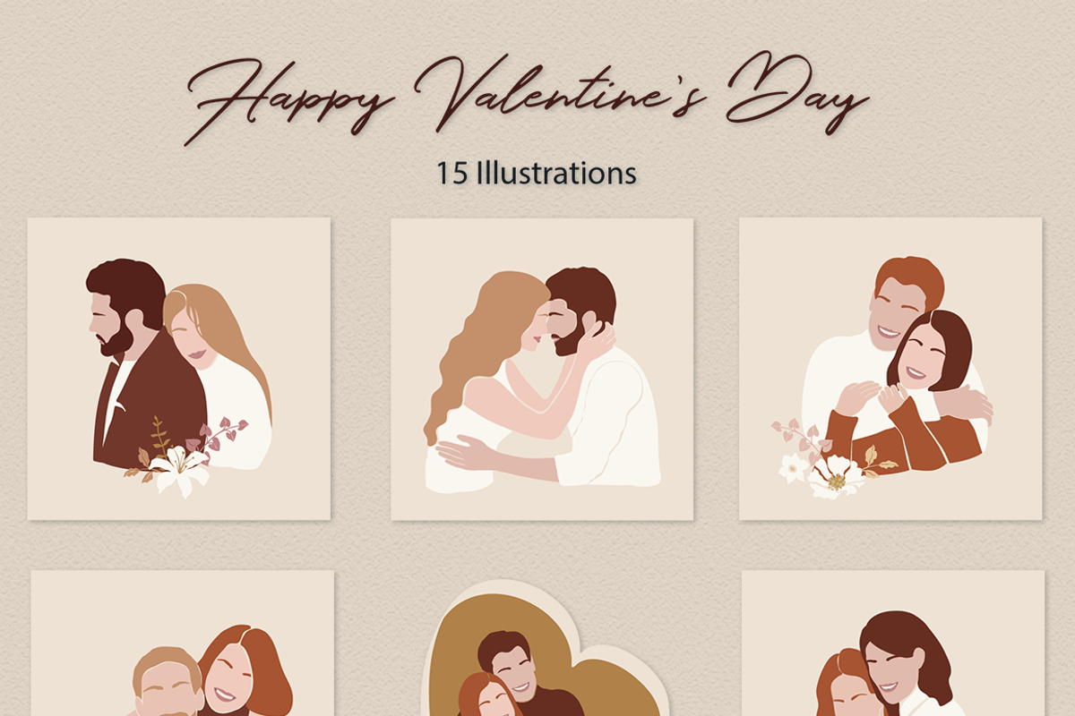 Happy Valentine’s Day  Illustrations, a Person Illustration by Irena Art (Photo 2 of 8)