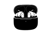 50 Wireless Earbuds Silhouette Icon, an Illustration by abu67222 (Thumbnail 3 of 51)