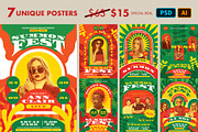 Creative Festival Poster Templates, a Flyer Template by Bornx Design (Thumbnail 1 of 8)