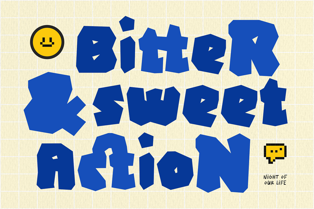 Fixtory - Bold Papercut Game Font, a Font by Typia Nesia (Photo 6 of 14)