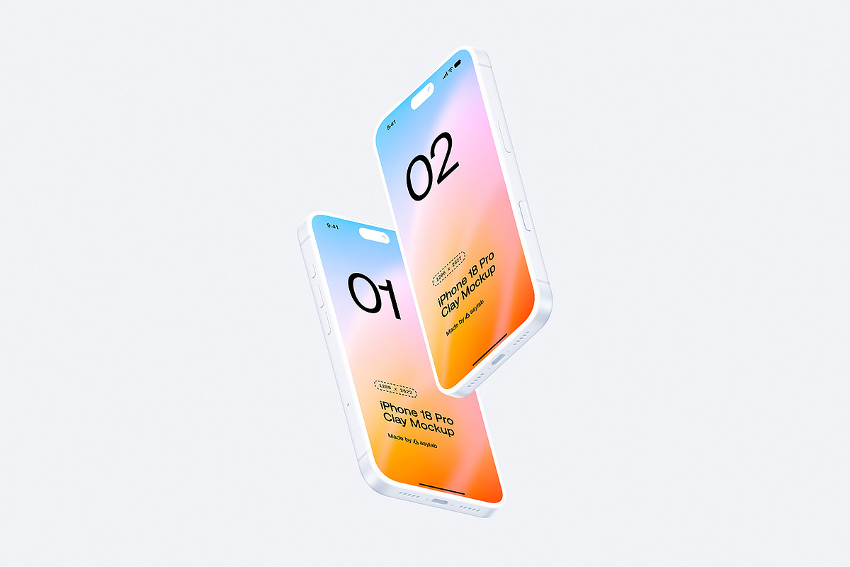 iPhone 18 Pro Clay - 24 Mockups, an iPhone Mockup by Asylab (Photo 32 of 54)