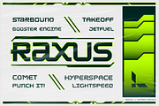 Raxus - Futuristic Font, a Sans Serif Font by Lateral Design (Thumbnail 6 of 11)