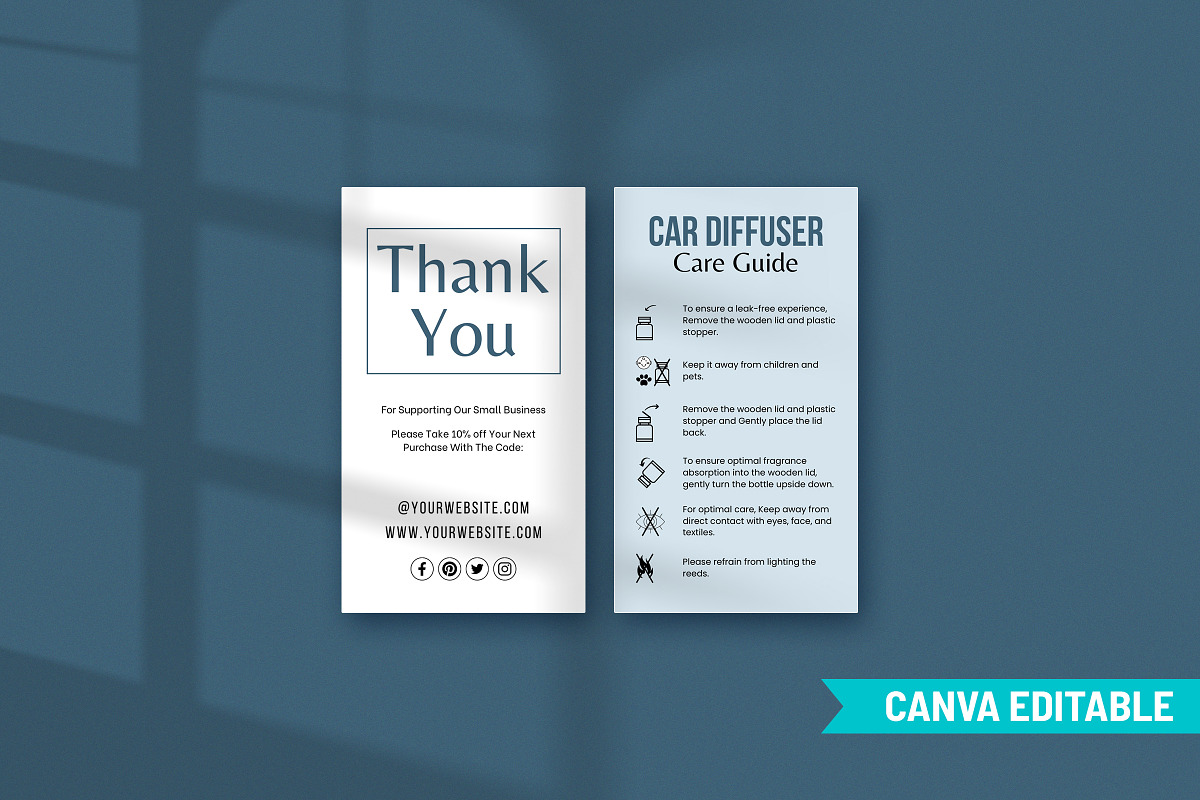 Car Diffuser Care Guide Template, a Templates & Theme by Snapybiz