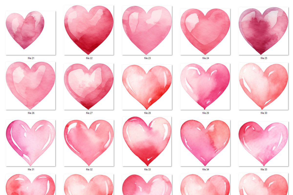 Watercolor heart clipart, an Object Graphic by MyLittleMeow (Photo 4 of 7)