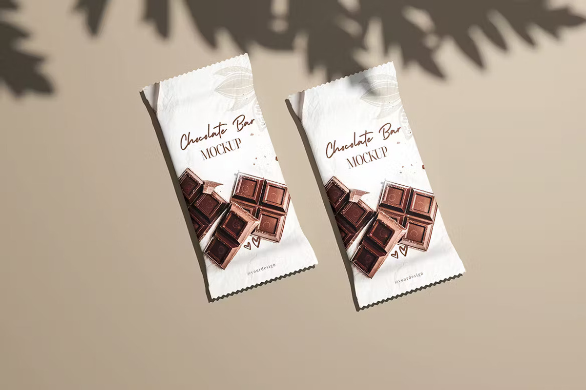 Chocolate Bar Mockup Set, a Packaging Mockup by PaperMoon (Photo 4 of 5)