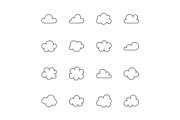 Clouds Line Icons, an Outline Icon by Nadiinko (Thumbnail 2 of 2)