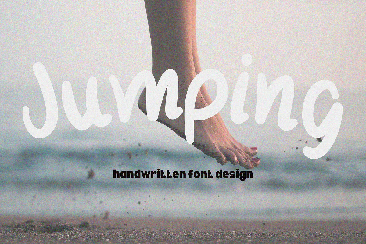Jumping Handwritten Font, a Handwritten Font by Ruddean2109 (Photo 1 of 10)
