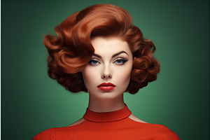 Glamorous Retro Hairstyle Woman