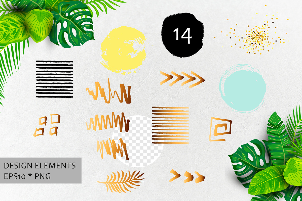 Vector tropical leaves, an Object Graphic by VaraNa Art (Photo 10 of 13)