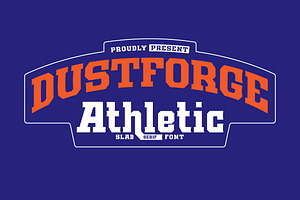 Dustforge Athletic Sports Font, a Slab Serif Font by Serbaneka Studio