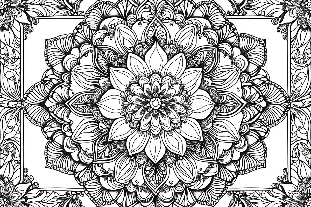 Intricate Floral Mandala Art Set, an Illustration by Designs_River (Photo 4 of 7)