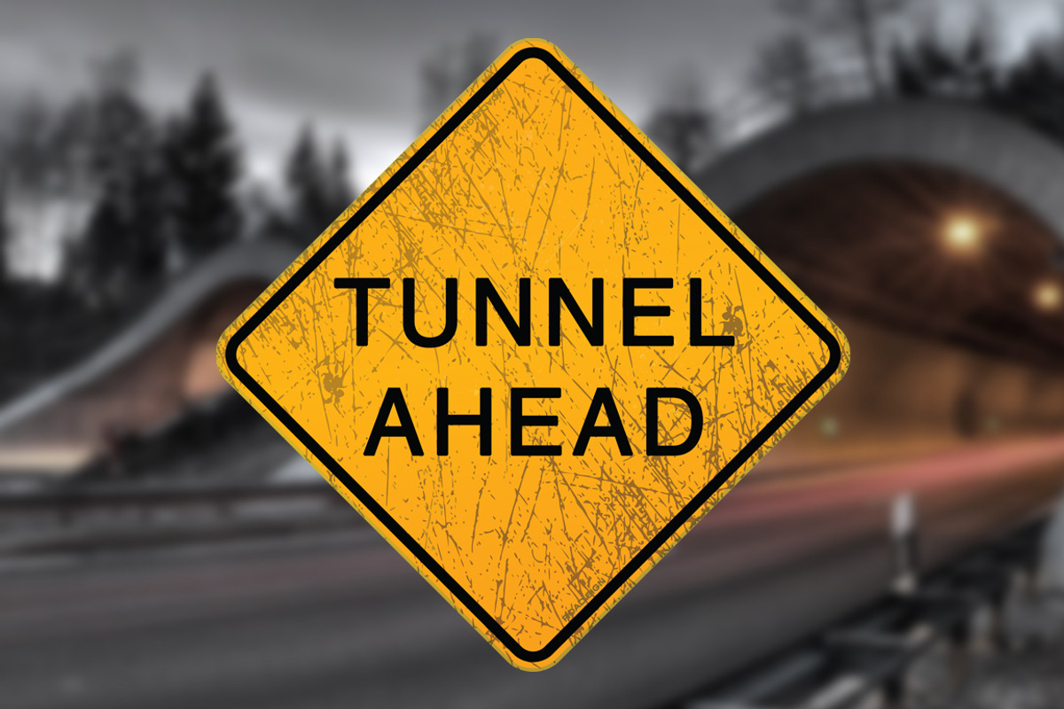 Scratched Tunnel Ahead Sign Decal, a Textures & Material 3D Model by PixelMonster