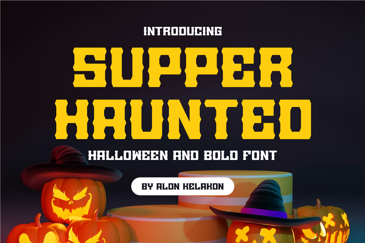 Supper Haunted, a Serif Font by alon kelakon (Photo 1 of 6)