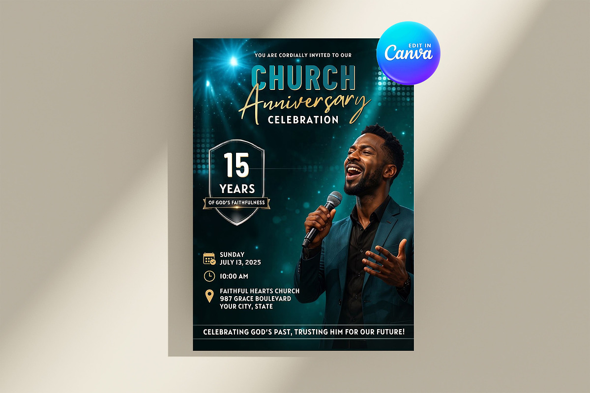 Church Anniversary Event Template, an Invitation Template by Arslan (Photo 3 of 5)