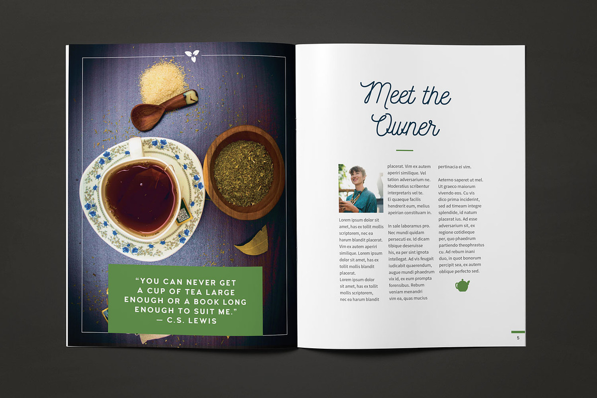 The Tea Leaf Line Sheet + Order Form, a Brochure Template by Hues of Hodges (Photo 3 of 8)