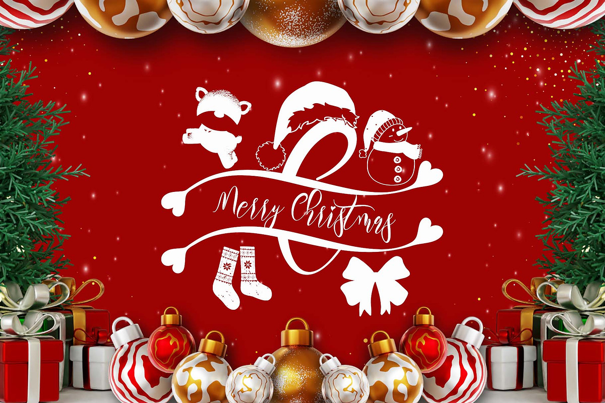 Beautiful Christmas Monogram, a Handwritten Font by Yoga Letter (Photo 3 of 5)