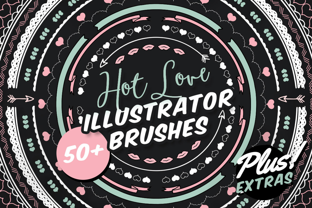 Hot Love Illustrator Brushes