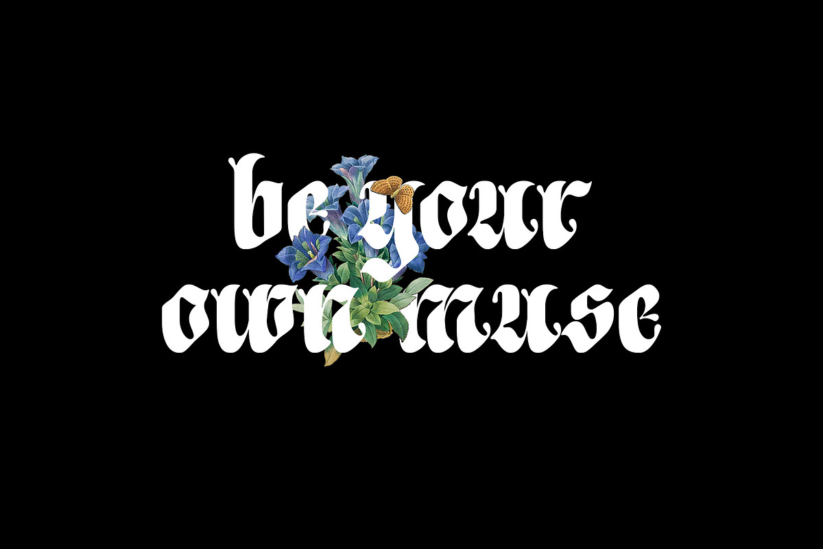 ED Lacour - Blackletter Typeface, a Blackletter Font by Emyself Design (Photo 10 of 12)