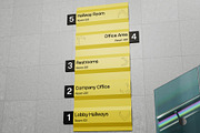 Wall Mounted Wayfinding Sign Mockup, an Advertising Mockup by herutage (Thumbnail 4 of 6)