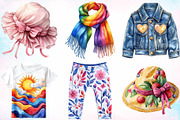 Watercolor Kids Clothing Clipart PNG, an Object Illustration by Canvas Craft (Thumbnail 2 of 4)